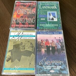 Bill & Gloria Gaither Cassette Tape Lot of 4 Gospel Music Homecoming Christmas